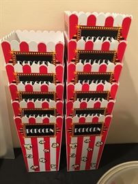 11 plastic Popcorn boxes.
