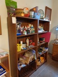 bookcases & craft items & baskets