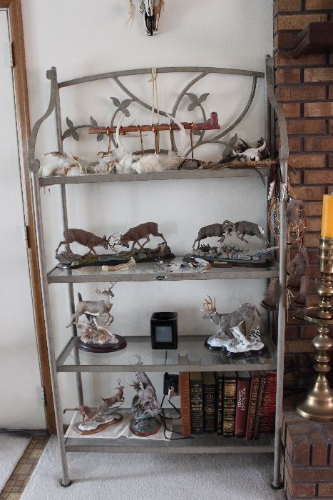 Western Decor and Wildlife Sculptures- Dueling Stags, Dueling Rams, Buck Statues, Rare books