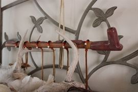 Peace pipe with antler