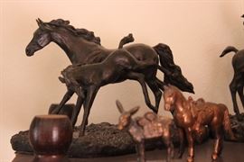 cold cast bronze horses