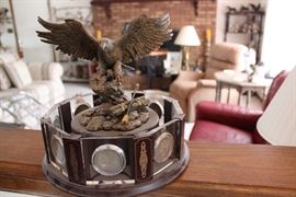 Morgan Dollar with Sculpture