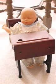 Vintage Doll and Desk
