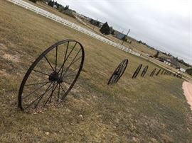 tons of wagon wheels