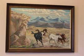Western Art- Original Painting, Horses