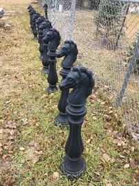 yard art- chess pieces