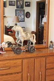 vintage wooden horse