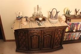 Stereo Record Player and Cabinet