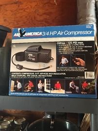 Air America 3/4 HP air compressor in box. 