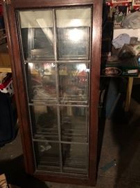 Leaded glass cabinet doors