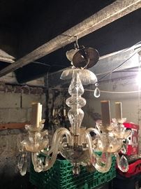 Antique glass chandelier 