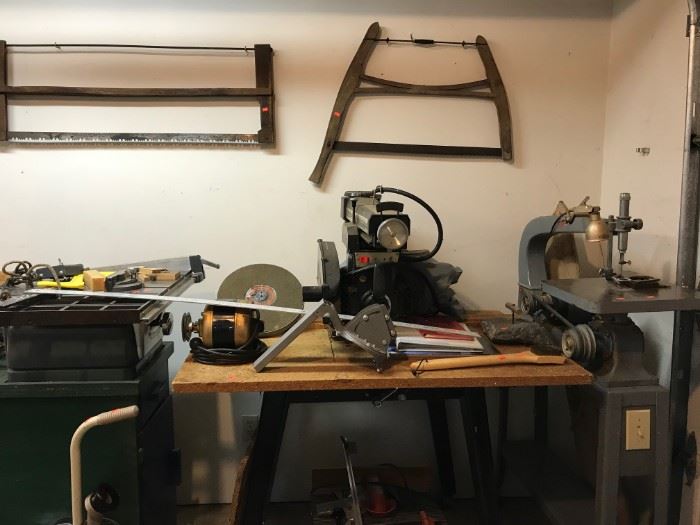 Radial Arm Saw and a couple of old school saws