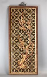 Chinese pierced wooden panel, 19th c.