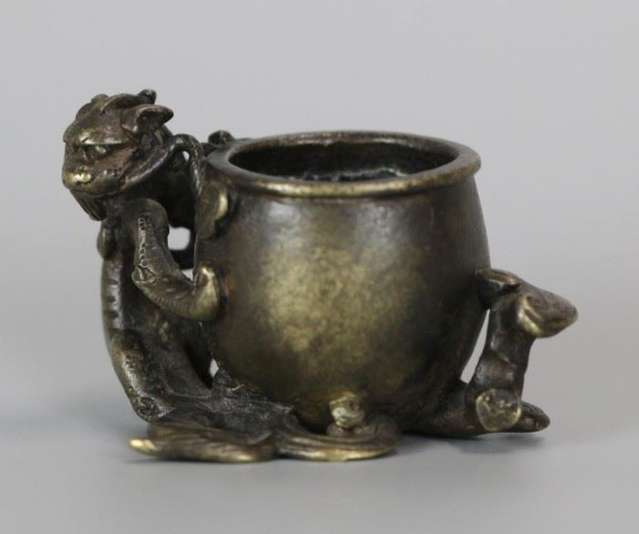 Chinese bronze censer, 19th c.