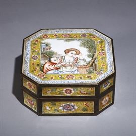 Chinese export enamel box
