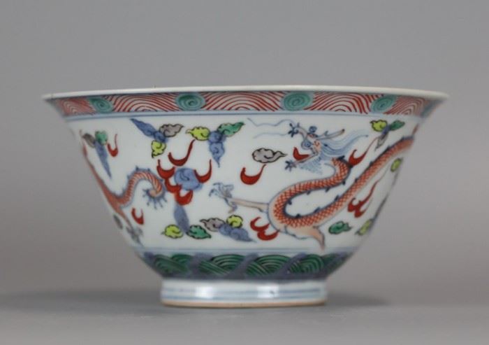 Chinese doucai porcelain bowl, 17th c.