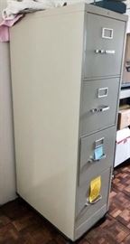 This HON cabinet is one of 7 available; 3 Putty 4-drawer, 1 black 4-drawer, 1 black 2-drawer, and 2 putty lateral-2-drawer; This one is listed at $15, and the others are priced based on condition, manufacturer, size, and whether it's lockable and/or on wheels.