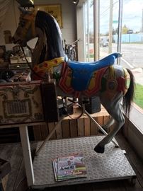 VINTAGE COIN OPERATED HORSE! WORKS