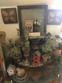 Garden Items / Pots / Shelving / Silk Plants