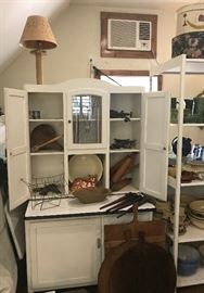 Hoosier Cabinet / Antique Kitchen Items