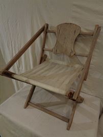 Vintage rustic folding garden chair
