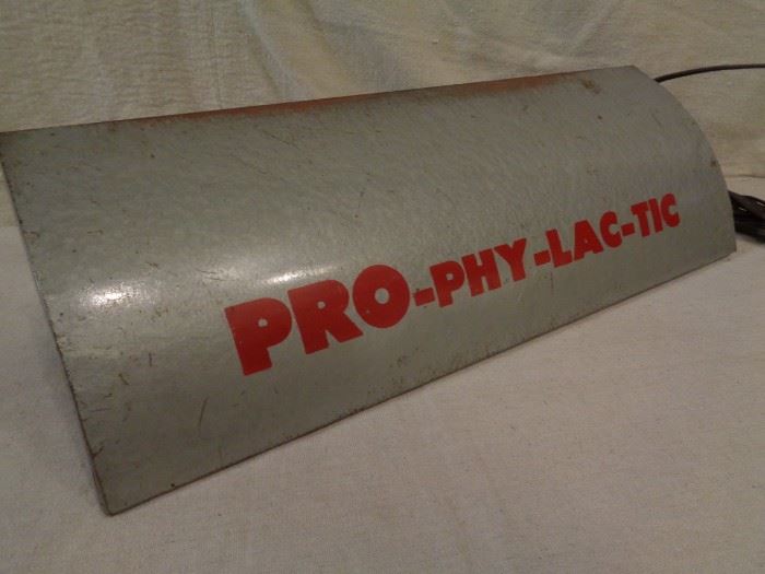 Vintage "Pro-Phy-Lac-Tic" store display light