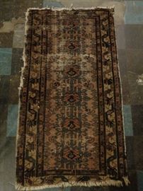 Antique hand knotted Persian rug