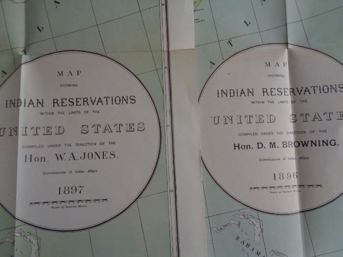 1896 & 1897 maps of Indian reservations