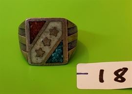 Sterling turquoise ring. 