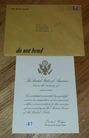 Nixon letter
