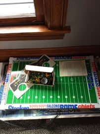 Vintage metal football game with all pieces