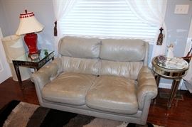 Genuine leather loveseat