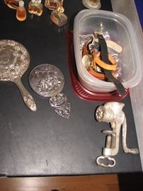 mini meat grinder, mirrors, watches
