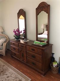 OVERSIZED DRESSER WITH DOUBLE MIRRORS.  MATCHES FANTASTIC GENTLEMANS CHEST 