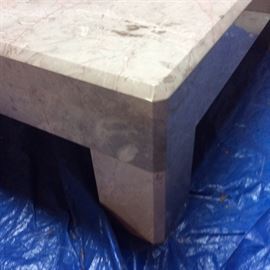 Custom Solid Marble 48” square, Coffee Table :by Shaw Marble Works