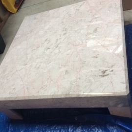 Custom Solid Marble 48” square, Coffee Table :by Shaw Marble Works
