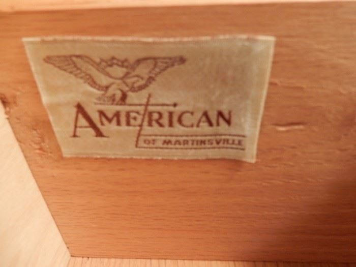 Furniture Label: American of Martinsville