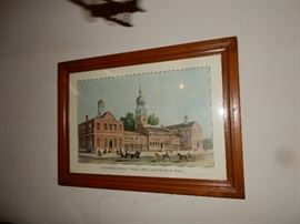 Vintage Print - Independence Hall, Philadelphia 1776, Framed and Matted