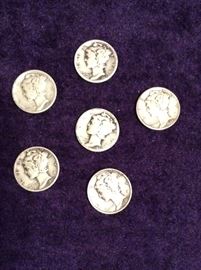 Assorted Mercury Dimes