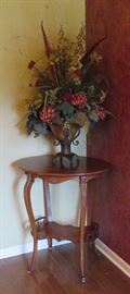 Floral arrangement, antique table