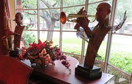 Jazz musician sculptures