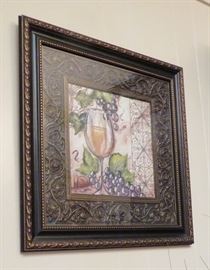 Grapevine and wine print