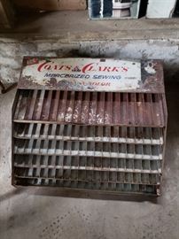 Coats & Clark's Mercerized Sewing display case