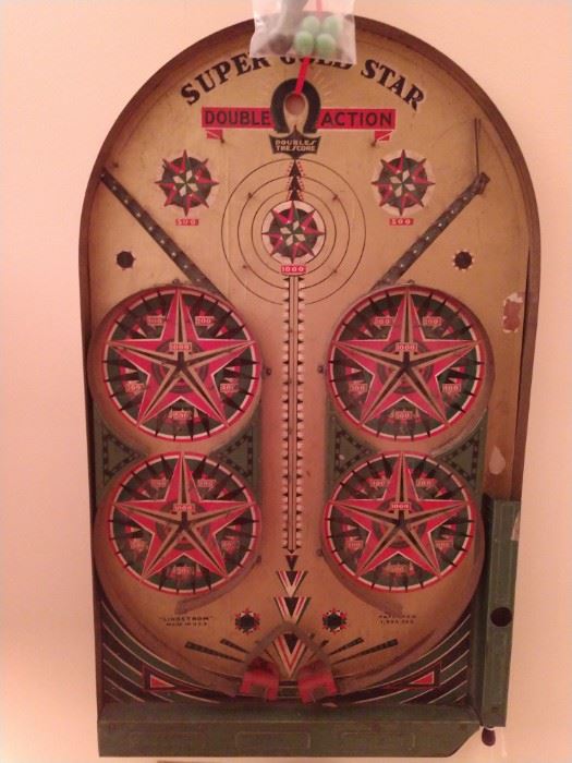 Amazing pinball machine with all its parts! Super gold star double action by Lindstrom