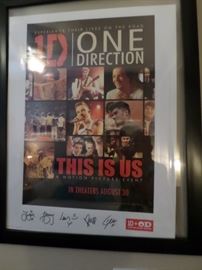 One Direction "This is Us" Signed & Framed Poster