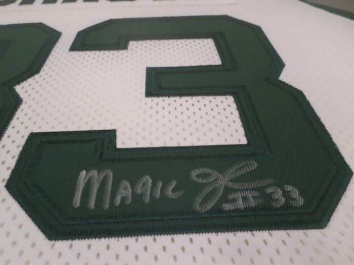 Magic Johnson # 33 signed H.S. jersey