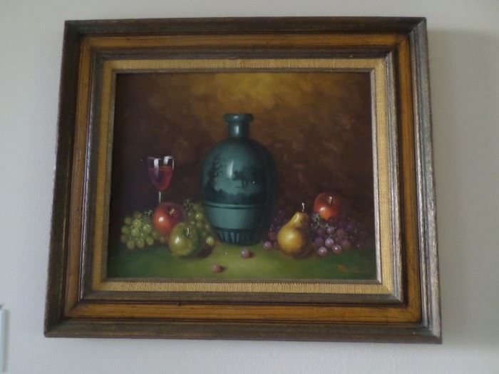 Original Oi l still Life signed