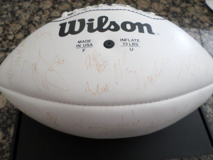 Football Signed by New York Giants 1993-1994, COA