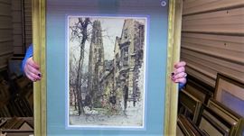 Luigi Kasimir EtchingYale Hall