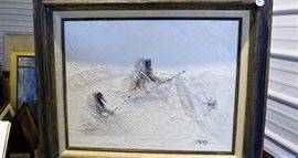 J Anne Standefer 1935-2007 Oil on Board 10" x 18"